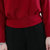 VEGININA 新款时尚V领长袖雪纺上衣 10002(茶红色 4XL)第5张高清大图