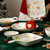 蓝莲花日式碗碟套装家用网红一人食圣诞风餐具陶瓷碗创意盘子碗盘(11.75寸双耳长方盘/29.8*15.9CM 默认版本)第3张高清大图