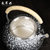 日式999纯银烧水壶手工银茶壶茶具葡萄银壶 细工坊 大师定制第4张高清大图
