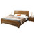 吉木多 橡胶木实木中式简约风1.8,1.5米双人床婚床卧室家具(1.5*2m胡桃色 床+床垫)第5张高清大图