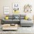 古宜 G232布艺沙发 北欧风格客厅整装家具现代简约组合日式沙发可拆洗(双人位+贵妃位2.9米)第3张高清大图