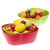 西派珂双层创意水果盘零食糖果干果盒欧式时尚水果盆套装组合果盆(绿绿套装)第3张高清大图