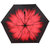 天堂伞 UPF50+碳纤超轻全遮光黑胶朝里转印三折晴雨伞太阳伞(红色)第4张高清大图