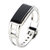 DFyou  D8全钢蓝牙手环 金属智能手表手镯智 能穿戴手环运动手表(白色)第5张高清大图
