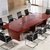 江曼办公家具油漆实木贴皮职员会议桌办公会议培训洽谈桌会客接待桌4.5m*1.8m*0.76m(默认 默认)第5张高清大图