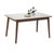 北欧火山石餐桌椅组合现代简约小户型长方形钢化玻璃饭桌椅4-6人(1.4米餐桌)第2张高清大图
