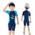 儿童泳衣男童连体中大童小童长短袖沙滩防晒连体男孩宝宝可爱泳衣(图片色 2XL（120-130CM）呵护小宝宝的肌肤)第5张高清大图