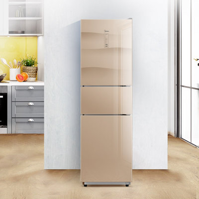 美的(Midea) 226升电冰箱家用小型三门节能风冷无霜冰箱美的三门冰箱 BCD-226WTGPM(E) 格调金