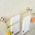 皇姿 卫生间毛巾杆浴室挂件置物架 金色铜毛巾架双杆(欧式金色)第2张高清大图