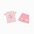韩都衣舍童装2018夏季新款女童粉色正版小猪佩奇套装YC7418第5张高清大图