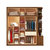 亚格林  中式 衣柜 经济型实木卧室原木4门6门对开门储物(胡桃色 6门衣柜+边柜+顶柜)第5张高清大图