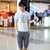 帛莱尼 2016夏新款男士短袖圆领T恤 男装青少年韩版休闲体恤套装B015(深灰色 S)第5张高清大图