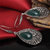 梦克拉Mkela S925银绿玛瑙耳环 莹润 银耳坠复古风格第4张高清大图