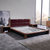 现代简约双人床1.8米1.5米实木床北欧软靠大床 婚床主卧家具  1800mm*2000mm 框架结构(酒红色皮床)第4张高清大图