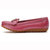 AICCO  金属色女鞋时尚单鞋春季平底女鞋舒适透气牛皮鞋子215(梅红 40)第2张高清大图