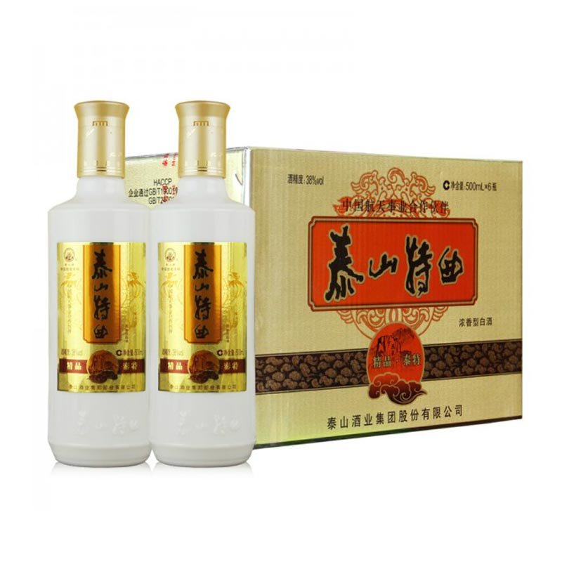 38度泰山特曲精品浓香型白酒箱装500ml6