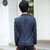 男士春季新款单排扣西服 休闲修身格子外套西服小西装 SLS-854(藏青色)第5张高清大图