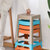 茶花塑料凳子家用厚成人条纹高凳浴室防滑餐桌凳方椅46CM高(橘色 4只装)第5张高清大图