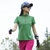 LUCKYDEER/幸运鹿夏季户外女装运动速干衣短袖立领透气防紫外线跑步T恤(绿色 M)第5张高清大图