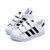 Adidas/阿迪达斯5-10岁男女三叶草板鞋贝壳头休闲运动鞋B26070(2-/35码/参考脚长210mm 白色)第4张高清大图
