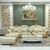 欧尔卡斯    欧式皮艺沙发实木小户型客厅家具简欧沙发(三位+贵妃 珍珠黄)第2张高清大图