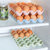可叠加鸡蛋收纳盒装鸡蛋的盒子厨房冰箱鸡蛋盒家用保鲜蛋托放蛋架(北欧绿24格 默认版本)第3张高清大图