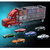 鸭小贱 大货车玩具货柜车儿童玩具小汽车合金模型套装手提收纳箱运输卡车送12只小车LH500(红色)第2张高清大图