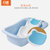日康婴儿浴盆洗澡盆0-6岁蓝色RK-3627 带浴床坐躺两用第4张高清大图