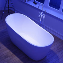艾吉诺 独立式浴缸 成人浴缸 浴盆成人亚克力无缝对接龙头简约欧式龙头澡盆1.4米1.5米1.6米1.7米