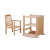 好乐宝多功能全实木餐椅AM108(小方格)第2张高清大图