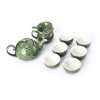 新绿釉浮雕龙9头茶具