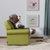 顾家家居简约现代糖果色儿童沙发单人休闲创意宝宝懒人座椅(嫩芽绿（布艺款）)第3张高清大图