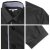 普派 男士韩版修身短袖衬衫 纯色商务休闲衬衫(儒雅黑 41)第2张高清大图