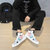 迈凯恩品牌篮球鞋 aj空军一号冬季新款学生电玩像素高帮板鞋青少年韩版百搭运动潮鞋(白色 39)第6张高清大图