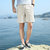 富贵鸟 FUGUINIAO 短裤男棉麻质感五分裤纯色休闲沙滩裤 18165FGK66(卡其 6XL)第5张高清大图