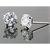 贝瑞雅BRY010201362瑞士钻925纯银韩版耳钉（银白色）（4MM）第3张高清大图