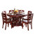 美天乐 实木餐桌椅组合中式圆形带转盘8人家用饭桌简约现代1.8米橡木大圆桌(红棕色 1.5米+10椅带转盘)第5张高清大图