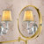 皇姿 浴室美容镜壁挂 卫生间折叠放大梳妆镜子(金色化妆镜壁挂)第4张高清大图