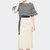 素芬 时尚套装裙夏新款女装喇叭袖条纹上衣半身长裙气质两件套SF66362(条纹 XXL)第4张高清大图