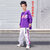 春秋季儿童街舞嘻哈演出服装男童长袖宽松韩版套装女童爵士舞蹈服2-18岁(180码（身高170-180） 紫色)第3张高清大图