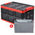 车载收纳神器整理箱车用尾箱置物车内用品杂物箱(黑红色（55L折叠箱+防水袋）)第2张高清大图