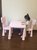 国内宜家代购玛莫特儿童学习书桌卡通室内户外吃饭餐塑料小户型轻(粉椅)第3张高清大图