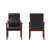 阁瑞馨耳朵椅办公椅会议椅环保皮(黑色 ZMD-004)第5张高清大图