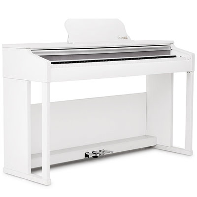 The ONE TOP1 2018版 智能钢琴 数码电钢琴 88键重锤 逐级配重 立式电子钢琴 白色