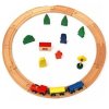益智积木 一点品牌 木制玩具 进口榉木 25件简易版圆形火车轨道