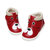 HushPuppies/暇步士1-3岁女童靴子冬季新款加绒保暖防滑宝宝皮靴子DP9228 CL(14码 红色)第4张高清大图