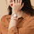 格雅女士简约时尚钢带防水超薄石英女表星空系列JD76062LHW 国美超市甄选第4张高清大图