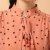 伊甸基因新款韩版女装邻家甜美波点雪纺森林系中袖连衣裙(橘红色 L)第3张高清大图