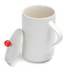 承文閣  陶瓷杯C-B002W禅风静雅盖杯白色创意马克杯咖啡杯情侣水杯办公杯牛奶杯水杯子