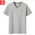 NIAN JEEP 男士短袖T恤 吉普盾休闲圆领纯棉T恤衫9655(黑白条 M)第2张高清大图